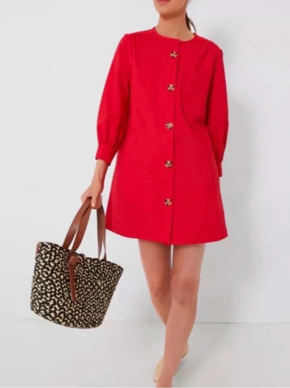 Tuckernuck Blake Dress Red Button Front Utility Dress – Size XXL